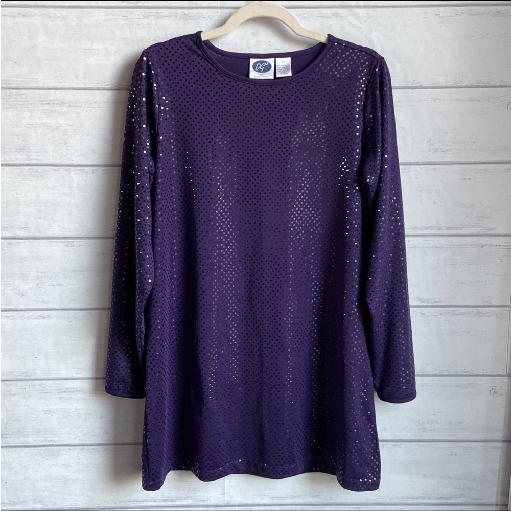 Diane Gilman’sPurple Sequins Mini Dress